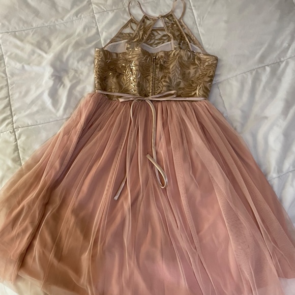 Rare Edition pink and gold formal dresses - Picture 2 of 4